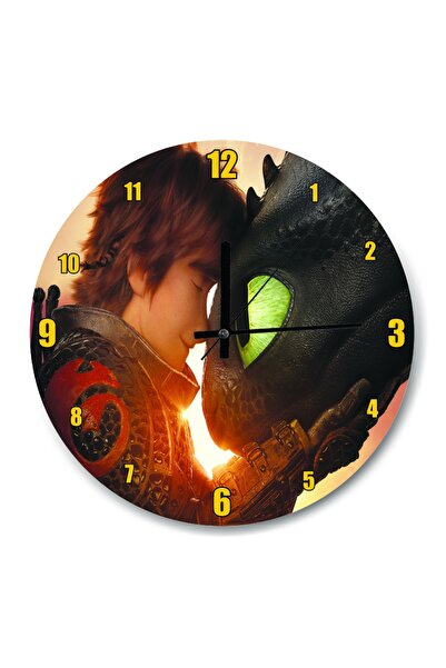 Cakatablo Ejderhanı Nasıl Eğitirsin 3 Duvar Saati (çap 30x30 Cm)