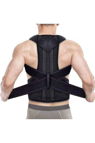 Ankaflex Унісекс подвійний корсет для талії та спини з підкладкою вертикальної постави Спортивний корсет для талії та спини з підкладкою для плечей проти горбатої спини