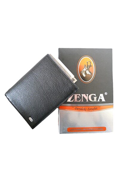 Zenga Orjinal Deri Erkek Cüzdanı 102-51 Siyah Kırmızı