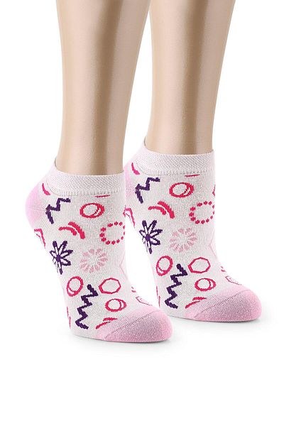nettofit Șosete de vară pentru femei, fără sudură, cu modele multicolore, până la glezne, 12 piese