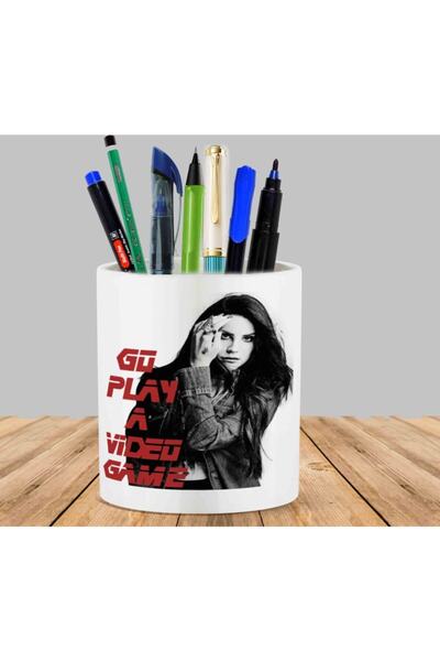 ART HEDİYE Lana Del Rey Joacă un joc video Cactus Suculent ghiveci Suport stilou