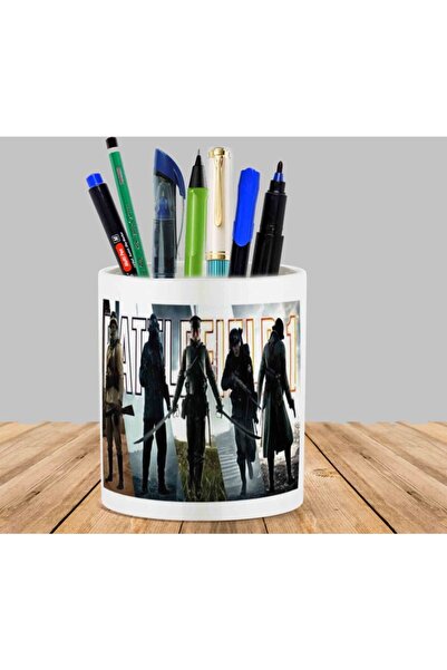 ART HEDİYE Battlefield 1 - By Boto Cactus Succulent Flower Pot Pen Holder