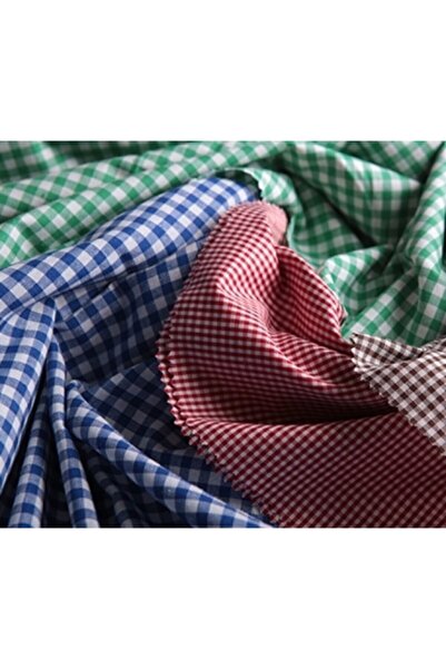 Adalilar Kırmızı Pötikareli Zefir Kumaş (Metre)