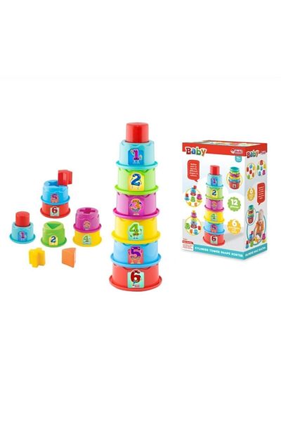 DEDE Toy Baby Cylinder Tower Bultak