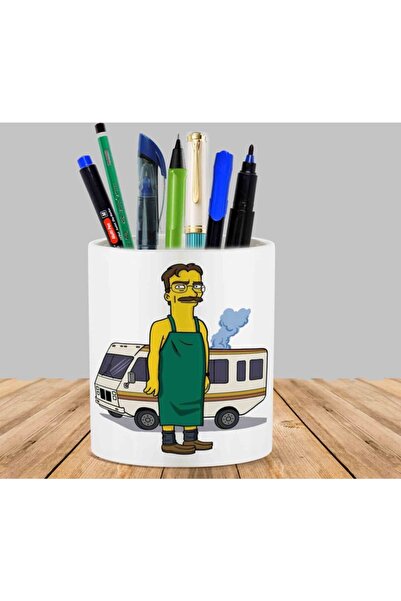 ART HEDİYE حامل أقلام رصاص من Breaking Bad Simpsons Cactus Succulent Flower Pot