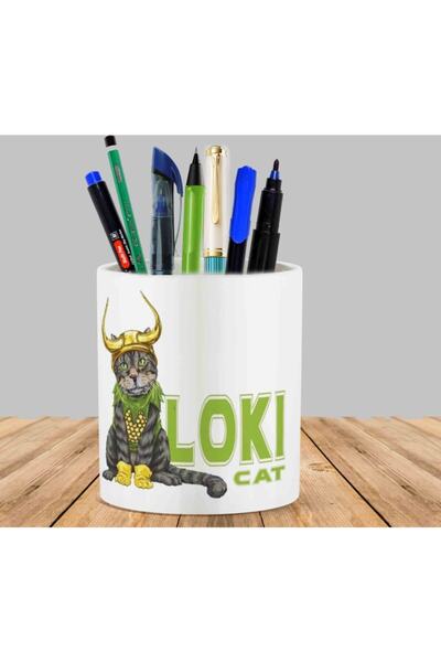 ART HEDİYE حامل أقلام على شكل صبار على شكل قطة من لوكي
