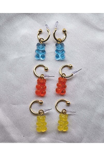 Miyu Accessories Kadın Jelibon Ayıcıklı Küpe