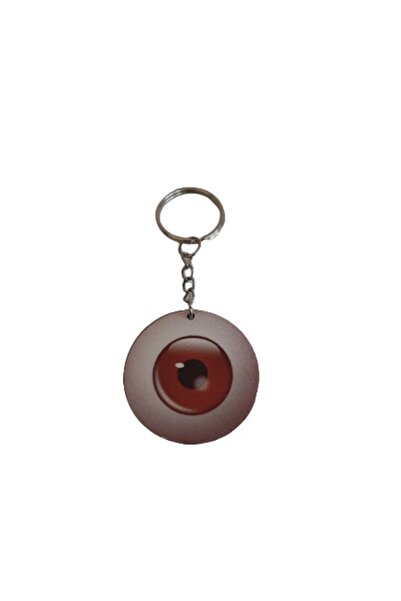 Zaradise Accessories Breloc din lemn - Design cu figură de ochi