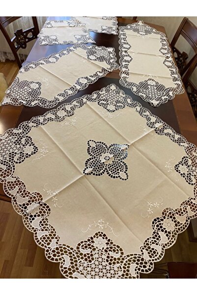 antika rahibe Keten 5 Parça Salon Takımı