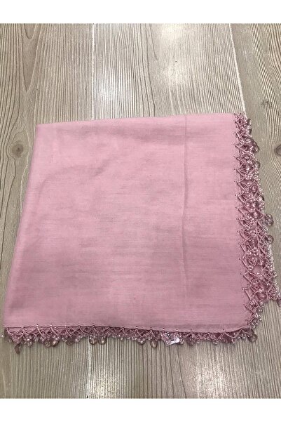 ALLURİNG THE BETTER ONE Açık Pembe Dama Düz Boncuklu Yazmalar