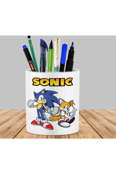 ART HEDİYE حامل أقلام على شكل صبار عصاري على شكل حرف Sonic