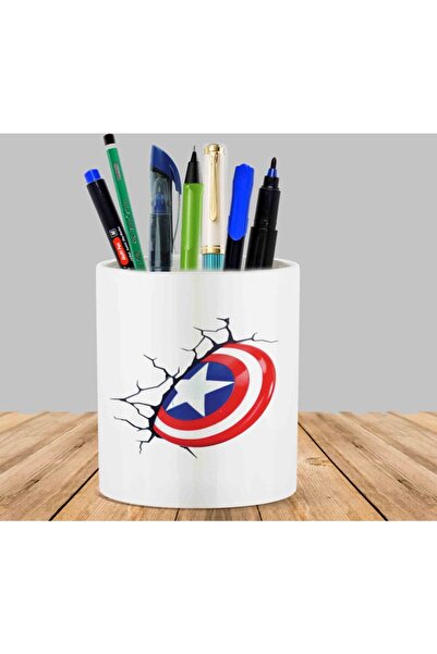 ART HEDİYE حامل قلم إسكودو كابتن أمريكا على شكل صبار عصاري