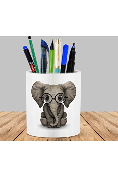 ART HEDİYE Θήκη για στυλό Elephant Cactus Succulent Flower Pot