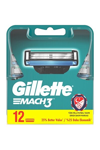 Gillette Mach3 12'li Yedek Tıraş Bıçağı