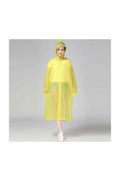 Woodenly Unisex Sarı Pvc Kıyafet Üstü Eva Yağmurluk