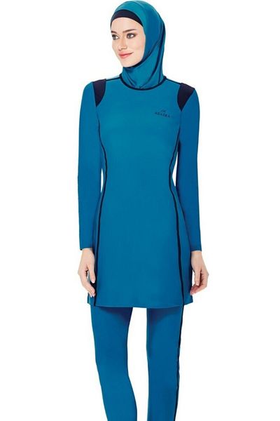 Adasea Πλήρως καλυμμένο Hijab Μαγιό Lycra Petrol