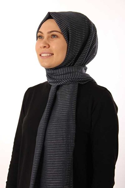 Aker 80 X 200 Cm 1070100 Simli Çizgili Şal