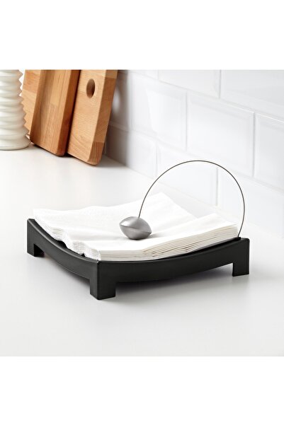 IKEA Θήκη χαρτοπετσέτας KNYCK, μαύρη, 22x22 εκ.