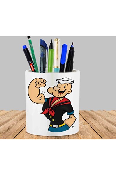 ART HEDİYE حامل قلم أصيص زهور الصبار النضرة من Popeye
