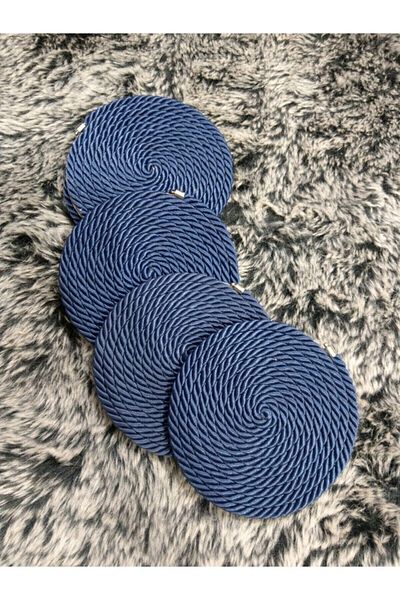Trendev Decorative Dark Blue Coasters Set of 6 Stylish Design