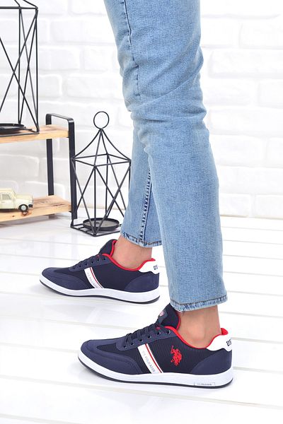 U.S. Polo Assn. Men's Navy Blue Casual Sneakers Kares 3376