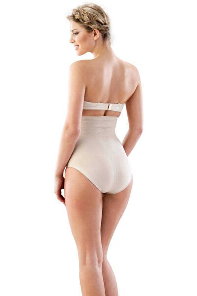 Emay Жіночі бежеві трусики з високою талією 2079