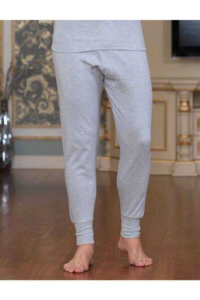 Şahinler Men's Gray Cuffed Fit Fit Bottom Underwear Me017