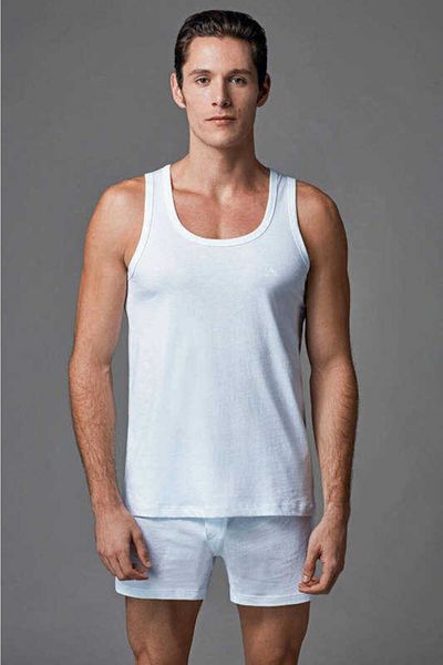 Eros Ανδρικό λευκό χοντρό λουράκι Classic Athlete 2 Pack Ers030