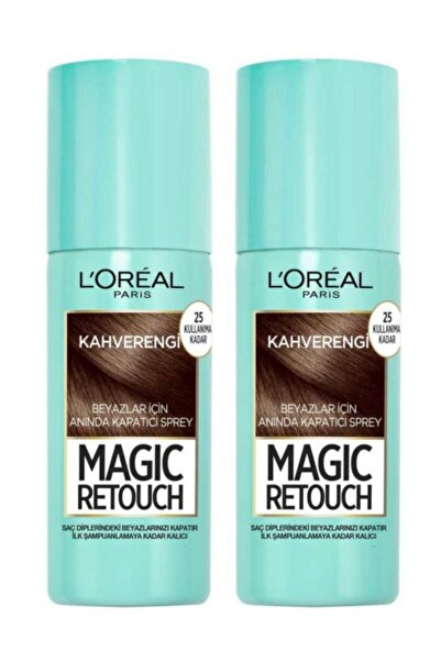 L'Oreal Paris Loreal Magic Retouch Kahve Saç Spreyi X2