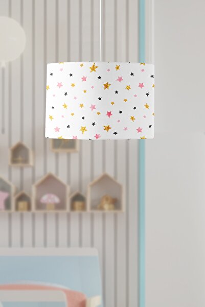 Genel Markalar Renkli Yıldızlar Çocuk Odası Sarkıt Avize, Eğlenceli ve Renkli Dekorasyon Parçası