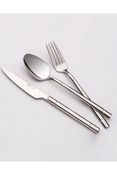 Hisar Verona 24 Piece Steel Dinnerware Fork Spoon Knife Set