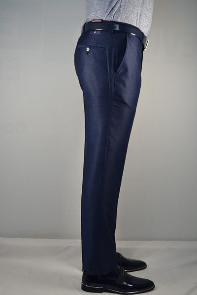 Bomonti Ανδρικό υφασμάτινο παντελόνι Navy Blue Slim Linens
