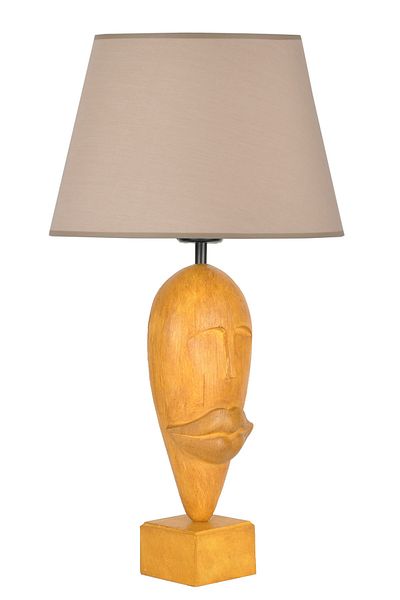Qdec Modern Design African Lampshade Yellow Beige