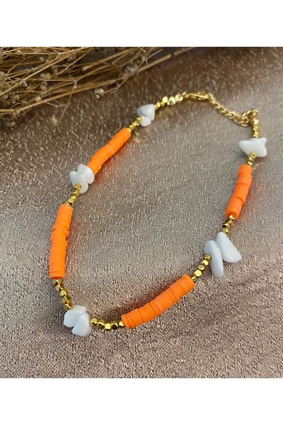 Markiz Takı Women's Orange Fimo Anklet