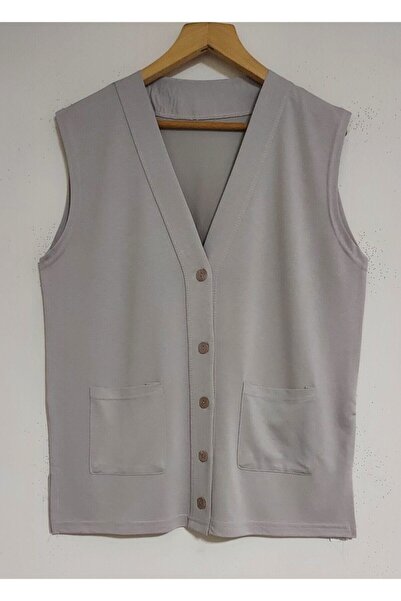 Nacar Yazlık Cepli Anne Penye Yelek