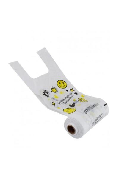 ÇELİKPENÇE Baskılı Rulo Atlet Market Manav Poşet Büyük Boy 80 Adet