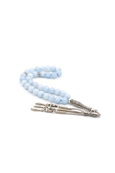 Murty99 Pietre prețioase acvamarin naturale autentice Tasbih de prima calitate