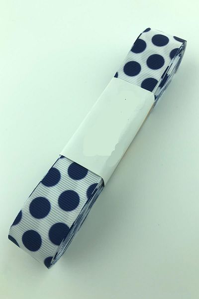 Hobigram Μπλε Navy Big Polka Dot Grosgrain Κορδέλα – Ειδικό σχέδιο, Αξεσουάρ, Ποιοτική Παραγωγή, Εντυπωσιακό Στυλ