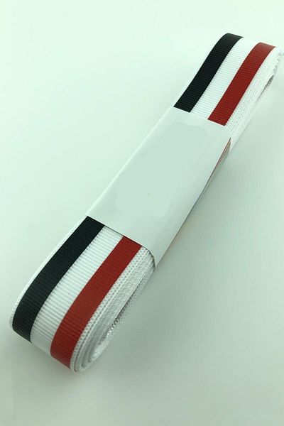 Hobigram Κόκκινη μαύρη γραμμή τυπωμένη κορδέλα Grosgrain – Κορδέλα, Κομψό Σχέδιο, Γυναικείο Αξεσουάρ – Κορδέλα