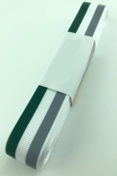 Hobigram Γκρι πράσινη γραμμή τυπωμένη κορδέλα Grosgrain – Προσαρμοσμένο σχέδιο, αξεσουάρ, ποιοτική παραγωγή, εντυπωσιακό στυλ –