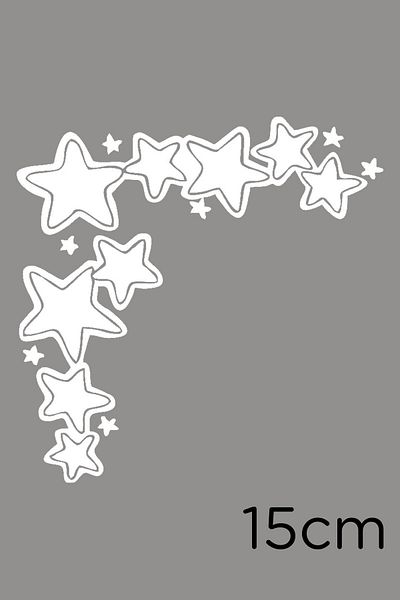 MIGNATIS Autocolant Etichetă Little Big Stars Lipire 15cm - Alb