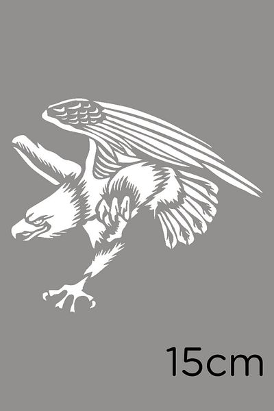 MIGNATIS Autocolant pentru vehicul Claw Eagle Attack 15cm - Alb