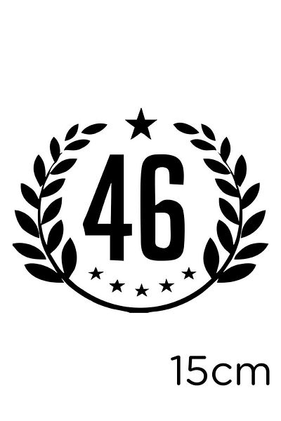 MIGNATIS 46 Scriere și stele mari și mici Autocolant auto 15 cm - negru