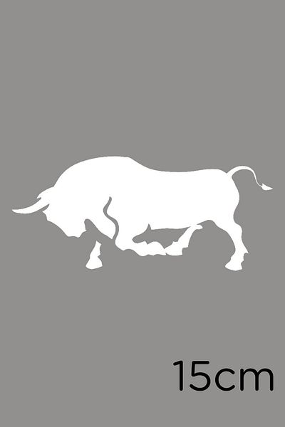 MIGNATIS Autocolant Angry Bull 15cm - Alb