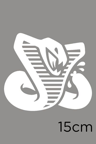 MIGNATIS Pasta autocolant Cobra Snake Animal pentru vehicul si perete 15cm - alb