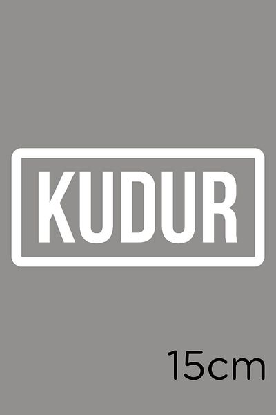 MIGNATIS Autocolant Kudur Text pentru Vehicul și Perete 15cm - Alb