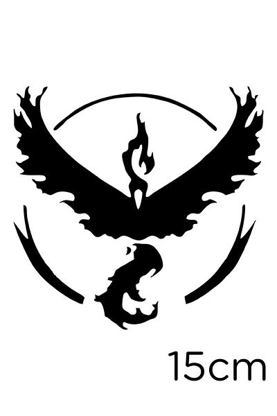 MIGNATIS Autocolant Flying Phoenix pentru Vehicul și Perete 15cm - Negru