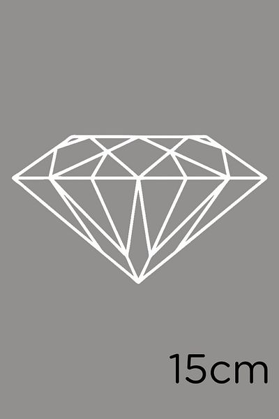 MIGNATIS Autocolant cu desen cu diamant strălucitor 15 cm - alb