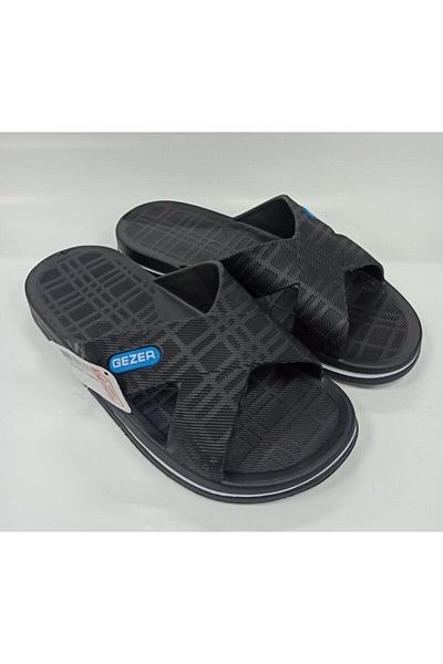 GEZER Ανδρικές παντόφλες Wet Floor Μαύρες