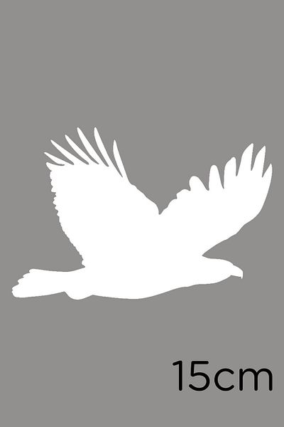 MIGNATIS Autocolant Rebel Eagle care decolează și zboară 15 cm - alb